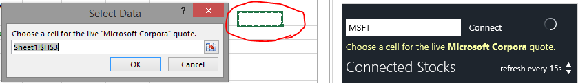 microsoft excel 2011 stock connector